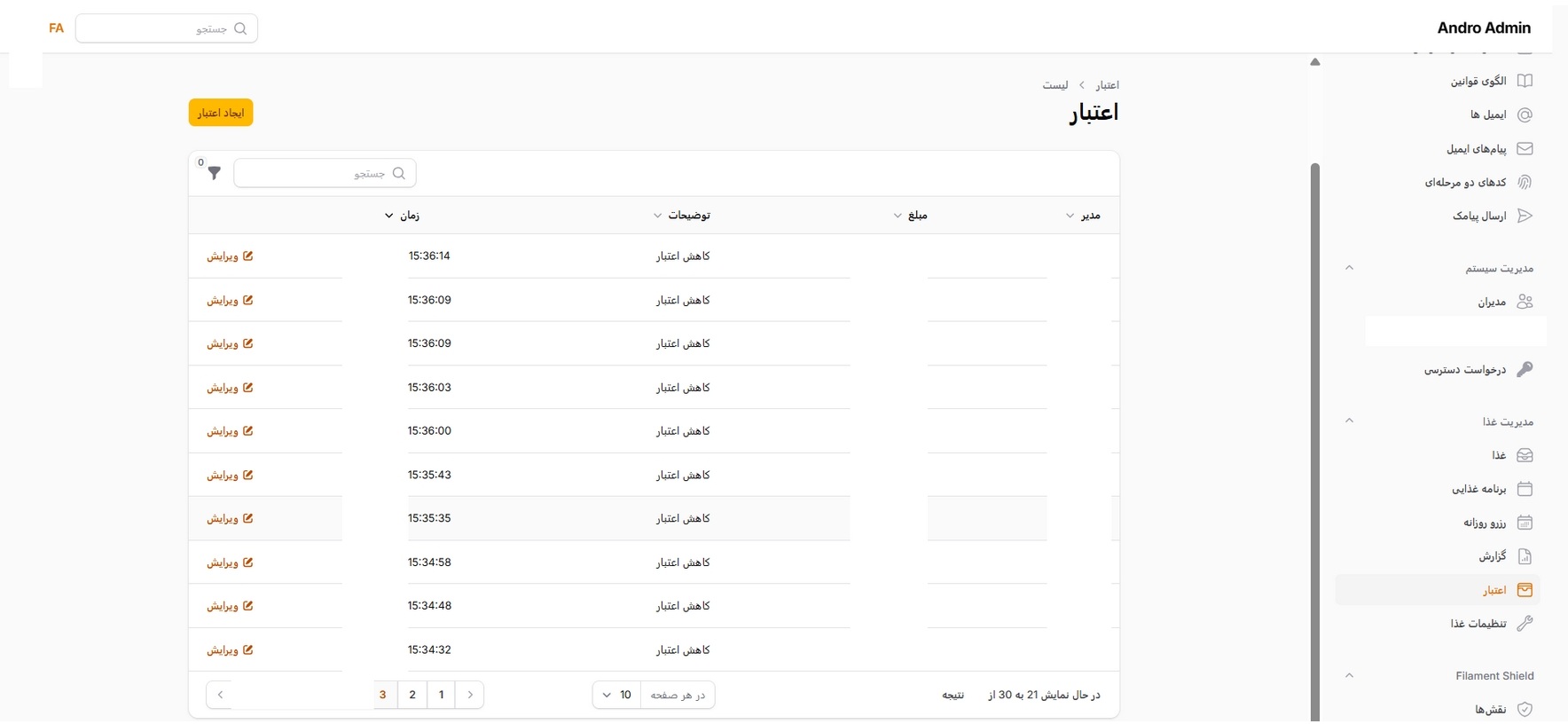 سامانه مدیریت دسترسی و خدمات داخلی